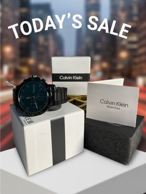 Calvin Klein Gauge Sport Black/Green Stainless Steel Men’s Multifunction Watch